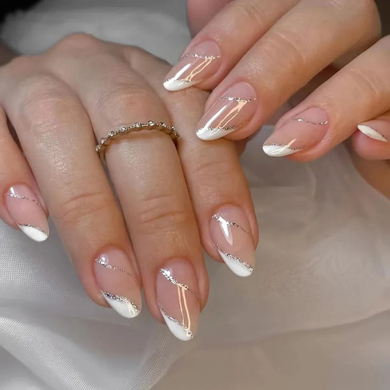 Unhas postiças simples vermelho vinho com cola, comprimento médio, amêndoa, unhas postiças, vestíveis, cabeça redonda, oval, cobertura total