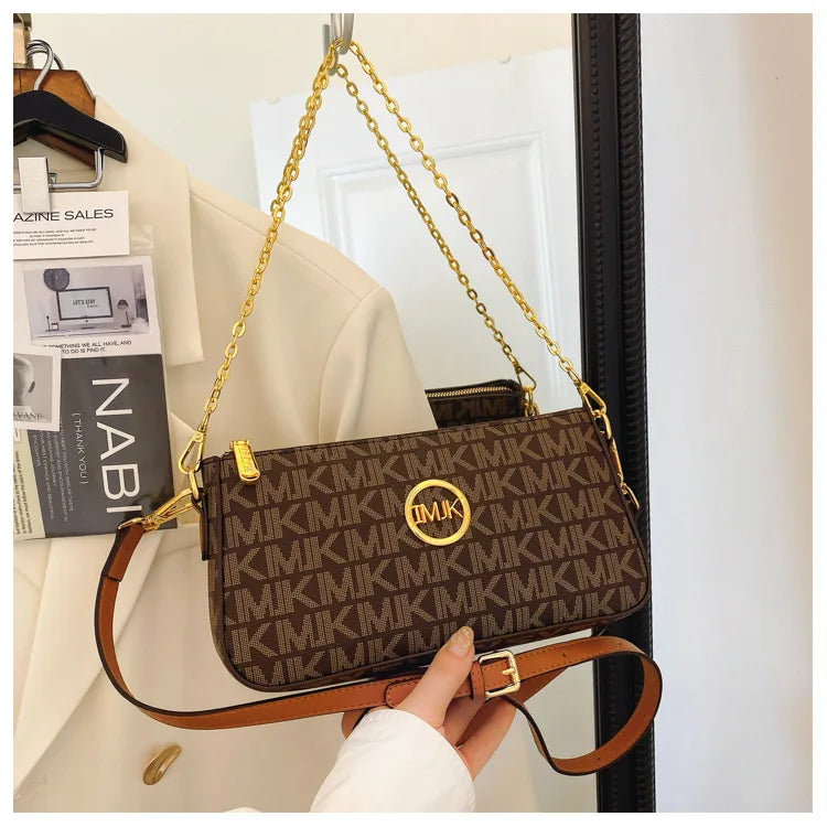 Winter Fashion Popular Luxury Bag New Trend Versatile Women's Bag Shoulder Messenger Bag Printed Chain Small Square Bag Women