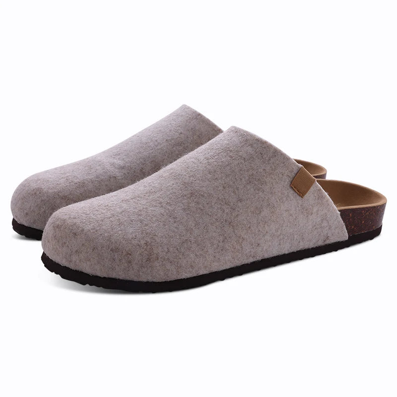 Comwarm Cork Footbed Clogs For Women Men Fashion Leather Mules Comfort Potato Shoes With Arch Support Indoor Outdoor Flat Slides Grey 1