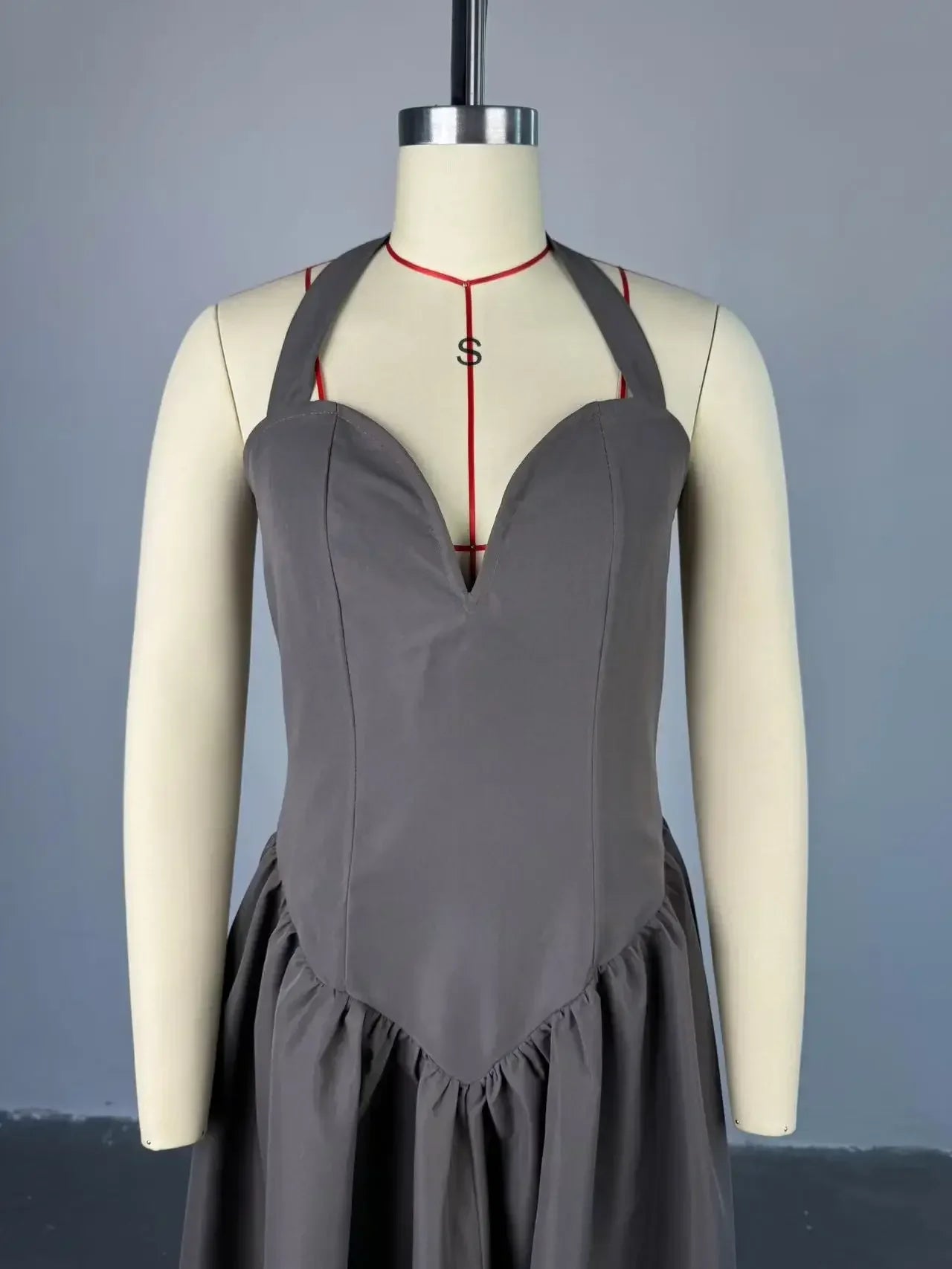 CM.YAYA 2024 Summer Sleeveless Sweet Strapless Slim Halter Floor-Length Long Women Dress Beach Party Evening Sexy Maxi Dresses