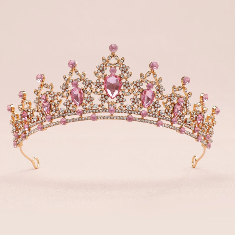 Bridal Headwear - A Golden Lady Fashion Wedding Princess Imitation Pearl Classic Tiaras Girl Luxurious Birthday Crown TS-0003-T