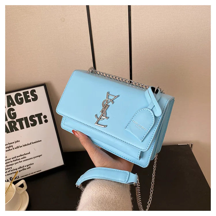 Women's New 2025 Design Sense Small Square Bag Korean Version Fashion Trend High Quality Single Shoulder Crossbody Bag Chain Bag