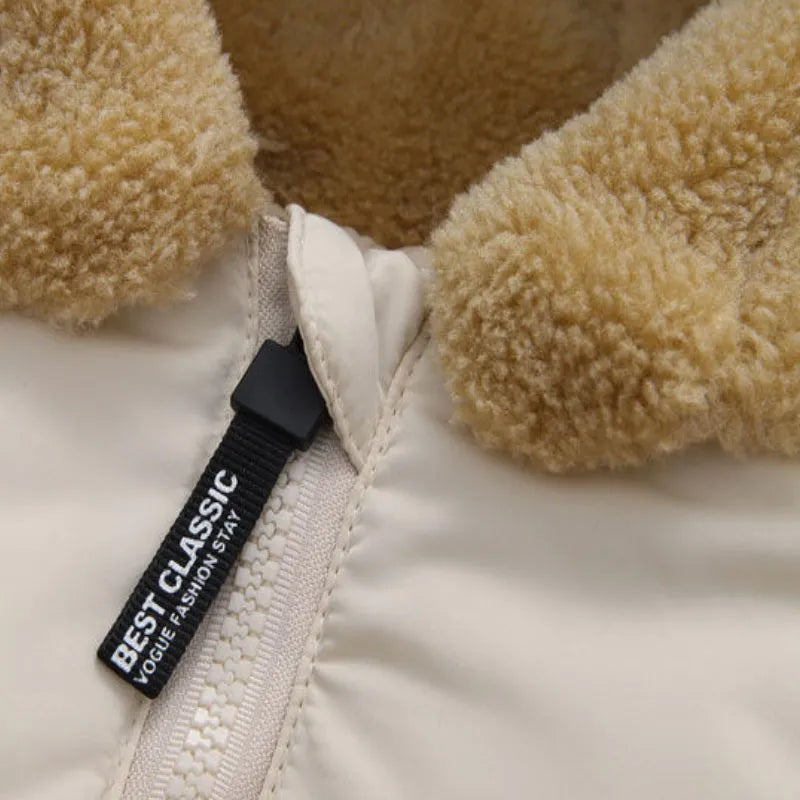 Winter fur collar warm jacket down coat boys girls clothes thickened 2-7year old baby fashion Korean version children's clothing