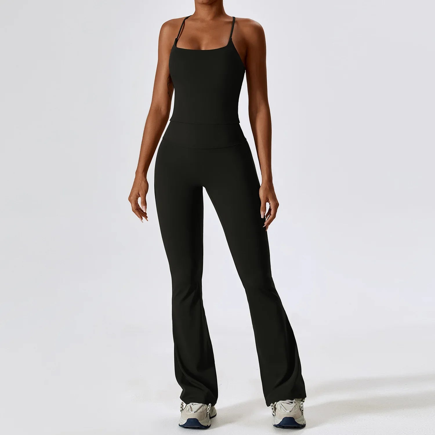 Yoga Set 2PCS Seamless Women Sportswear Workout Clothes Athletic Wear Gym Legging Fitness Bra Crop Top Long Sleeve Sports Suits Advanced Black Set-1 CHINA