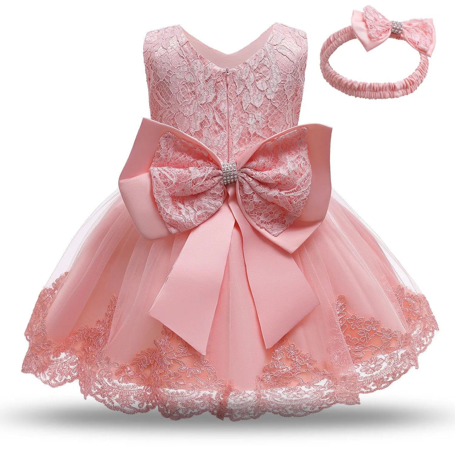 Fashion Wedding Birthday Party Dress Christams Dress For Girl 1-5 Years Girls Dress Elegant Tutu Vestidos Kids Clothes Pink C