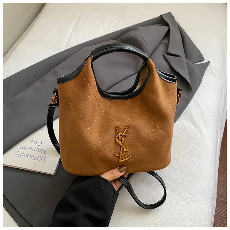 Trendy Women Satchel Bag Quilted Canvas Handbag with Chain Strap Suitable for Casual Dates Parties and Weekend Trips