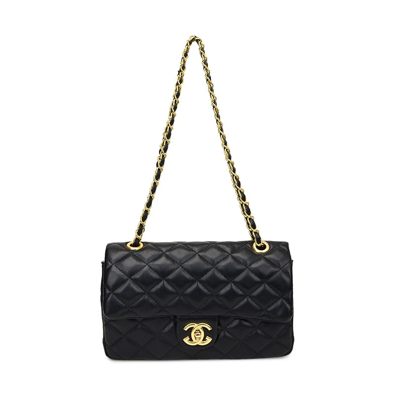 Luxury design chain strap crossbody bag, handheld small square bag, fashionable zipper wallet, women's shoulder bag