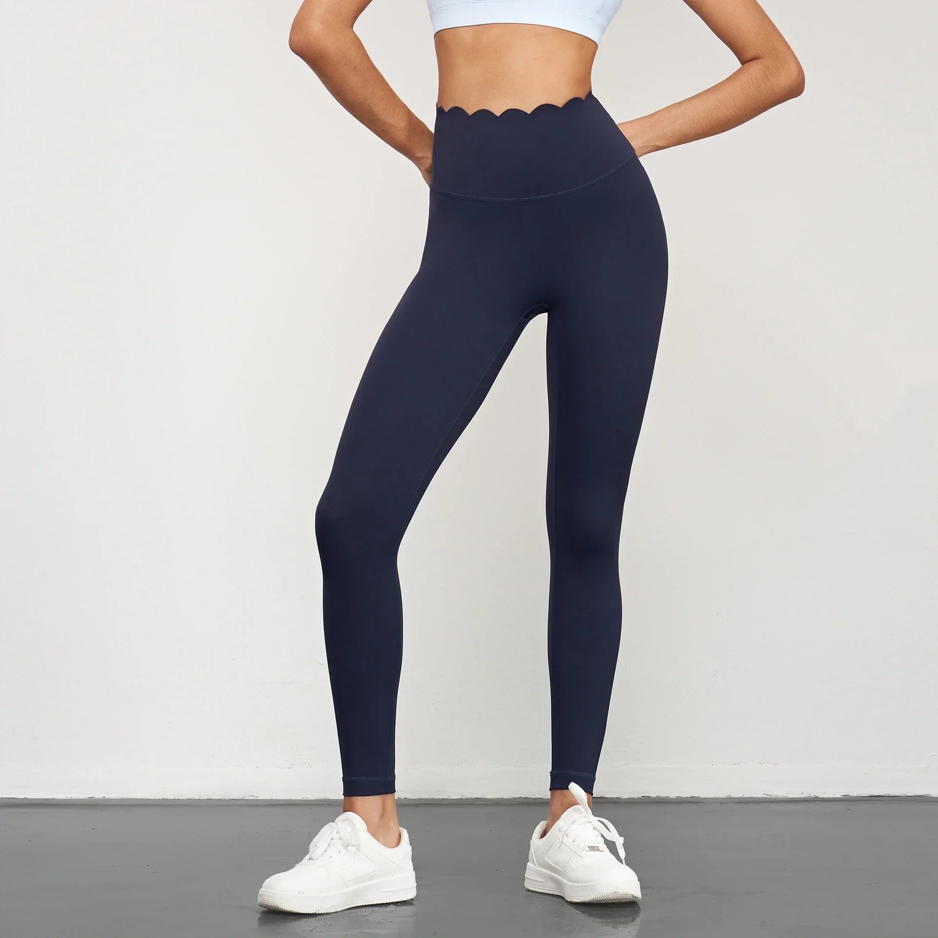 1/2/3Pcs Lycra Workout Sets Womens Seamless Gym Sportswear Shock-proof Sport Bra High Waist Yoga Pants Gym Leggings Tennis Skirt 1pc Pants- True Navy
