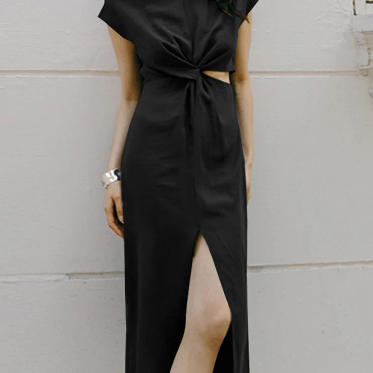 Summer O Neck Sleeveless Zipper Sundress ZANZEA Women Elegant Solid Dress Casual Sexy Split Midi Vestidos Work OL Robe Sarafans