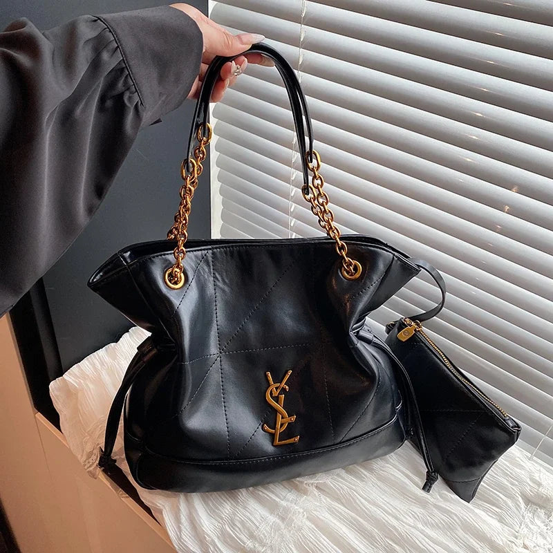 Luxury Exclusive Deluxe Women Tote Bag Vintage Leather Crossbody Bag High End Shoulder