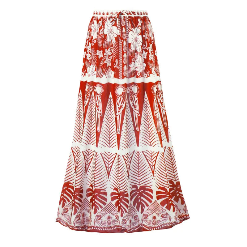 Vintage Floral Print Bikini High Waist V-Neck Sexy Swimsuit Fashion Straps Irregular Cover Up Elegant Women Swimsuit cover up-3