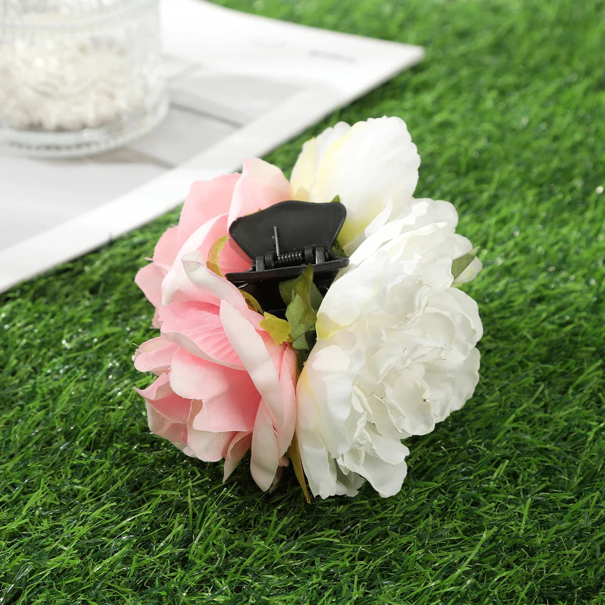 Haimeikang Large Size Flower Hair Clip Claws Hair Crab For Thick Hair Barrettes Hairpins Women Summer Fashion Hair Accessories 4892b-10cm