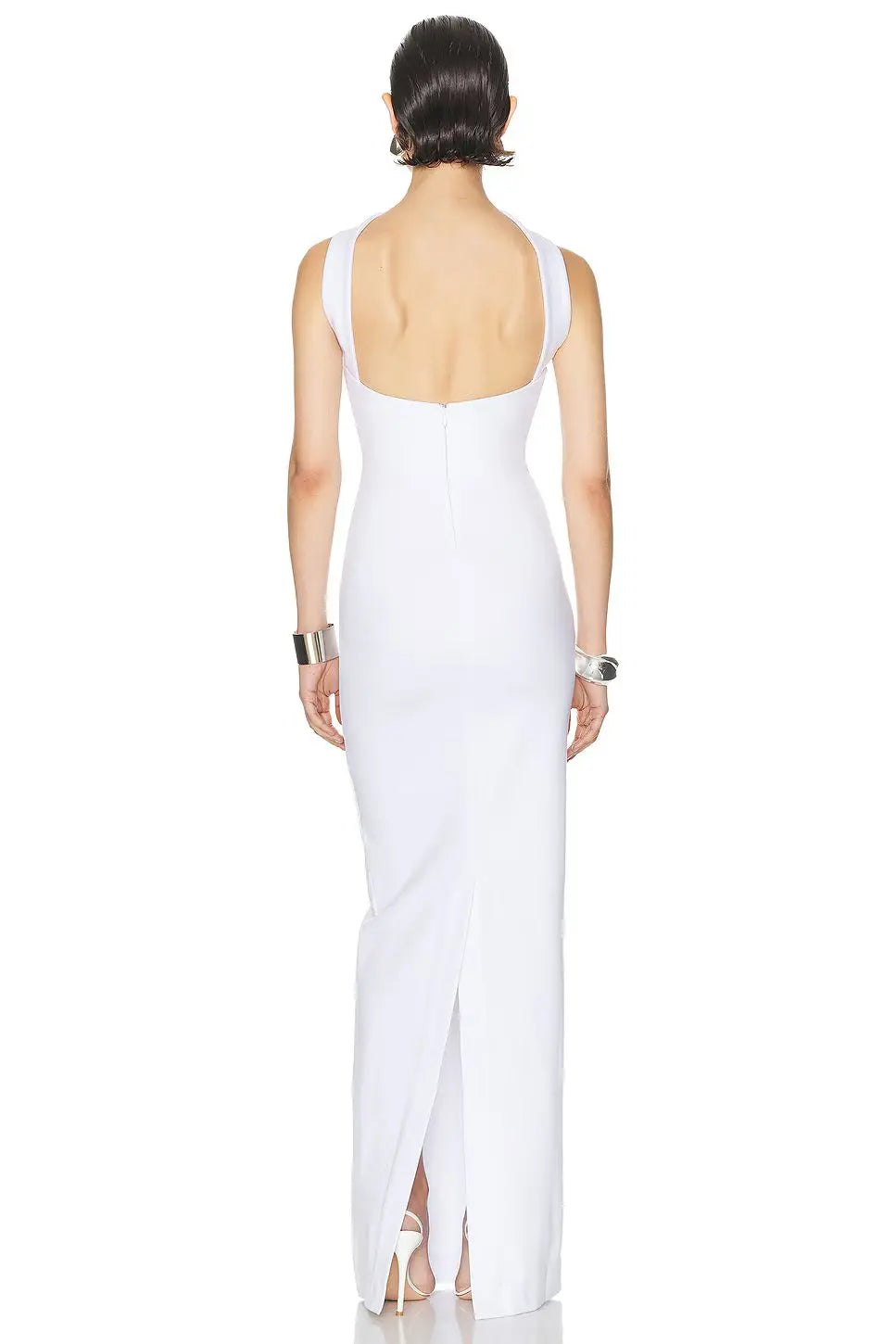 White Red Color Women Sexy Halter Off the Shoulder Bodycon Long Bandage Dress Fashion Celebrate Evening Party Red Carpet Dress