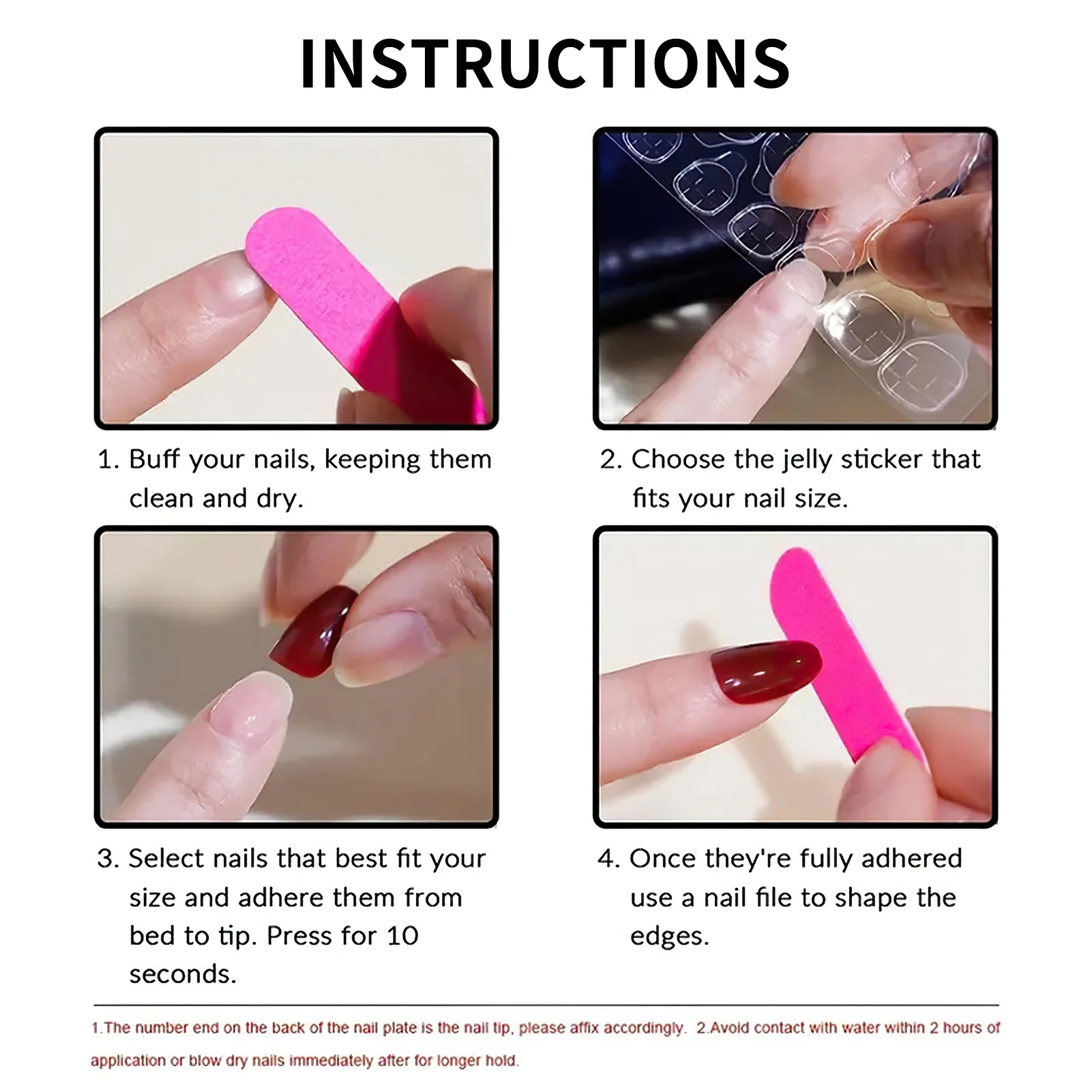 10 peças de pontas de unhas postiças Y2K longas, degradê, metal preto, coração, cruz, decoração, unhas de pressão, manicure DIY, legal e doce