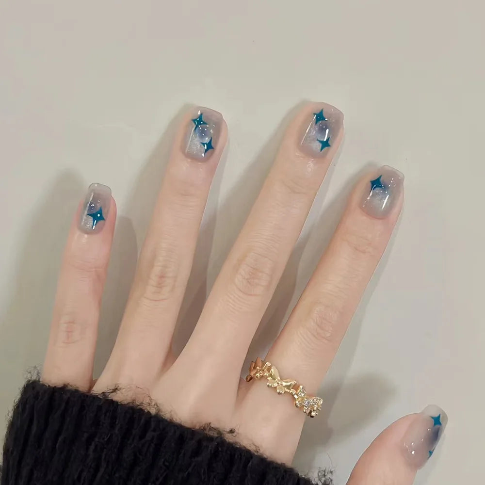24 peças de unhas postiças de rosas vermelhas, flores longas, balé, design de unhas postiças francesas, cobertura total, pontas de unhas postiças vestíveis, arte