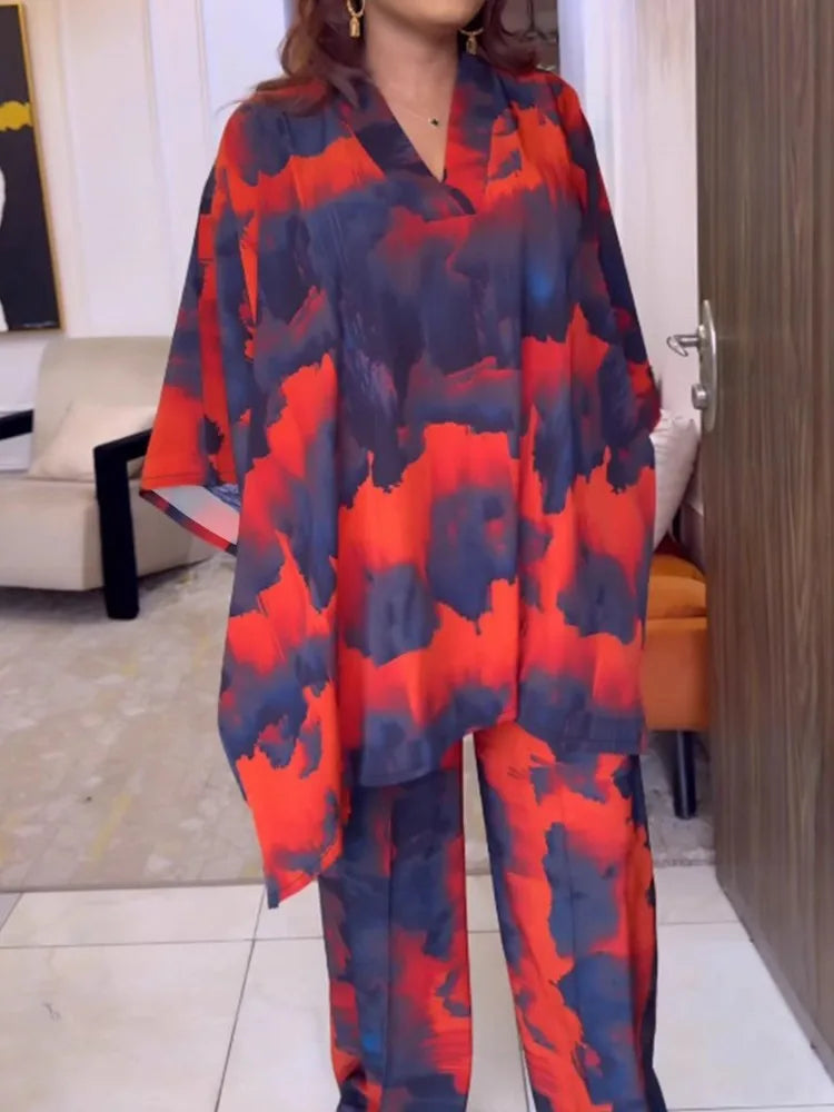 2 Piece Women Sets 2025 New Arrival Plus Size Spring Autumn Matching Sets Top And Pants Suits Outfits Oversized Clothing