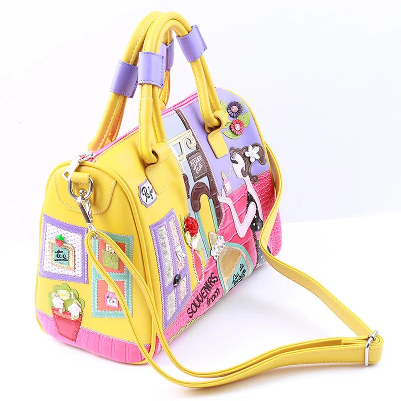 Super Quality Women Handbag Shoulder Boston Bag tote Italian PU Leather Bags Sac A Main Borse Candy Color Luxury Handbags