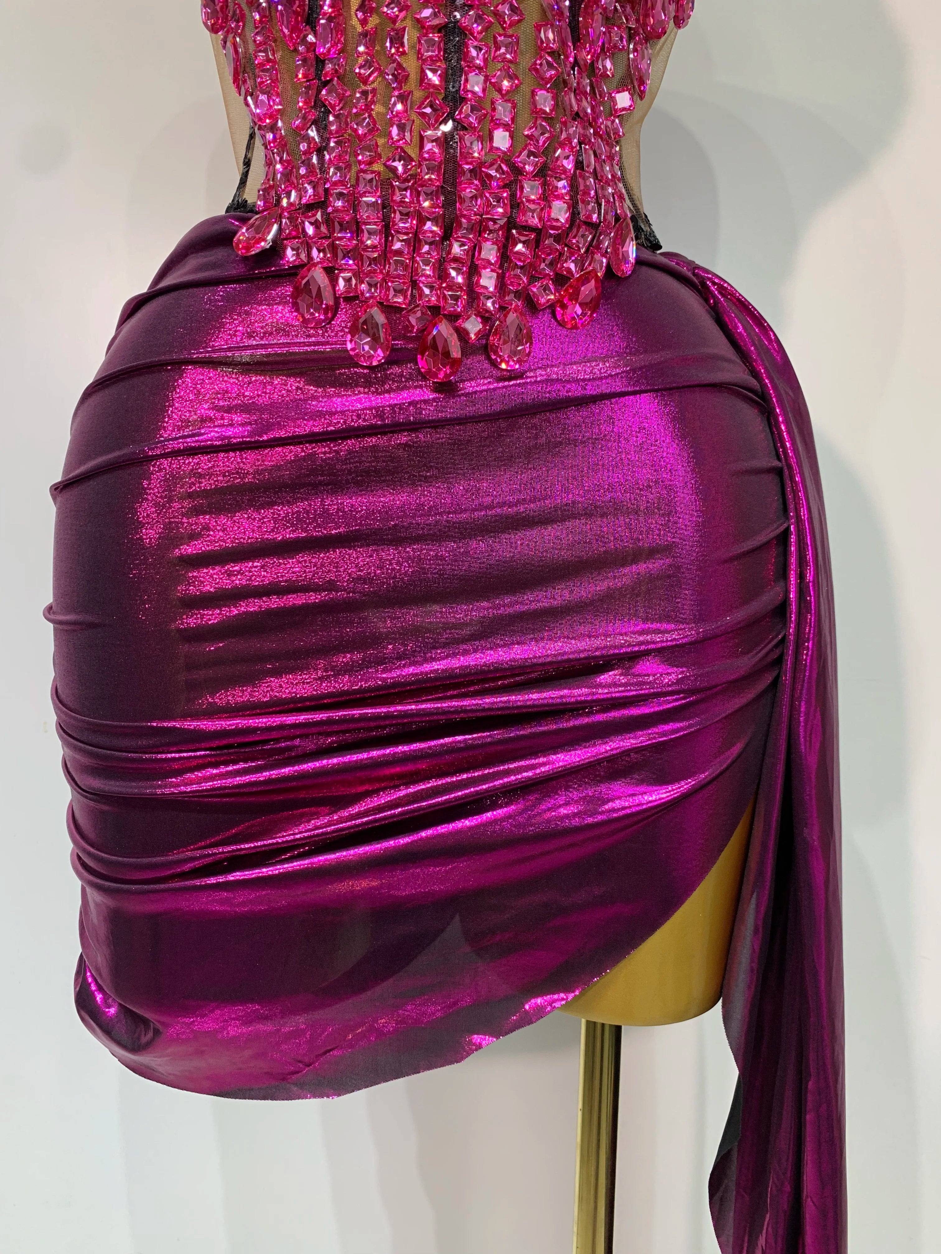 Luxury Birthday Party Celebration Dress Singer Dancer Stage Perform Clothing Drag Queen Costume Evening Party Nightclub Outfit