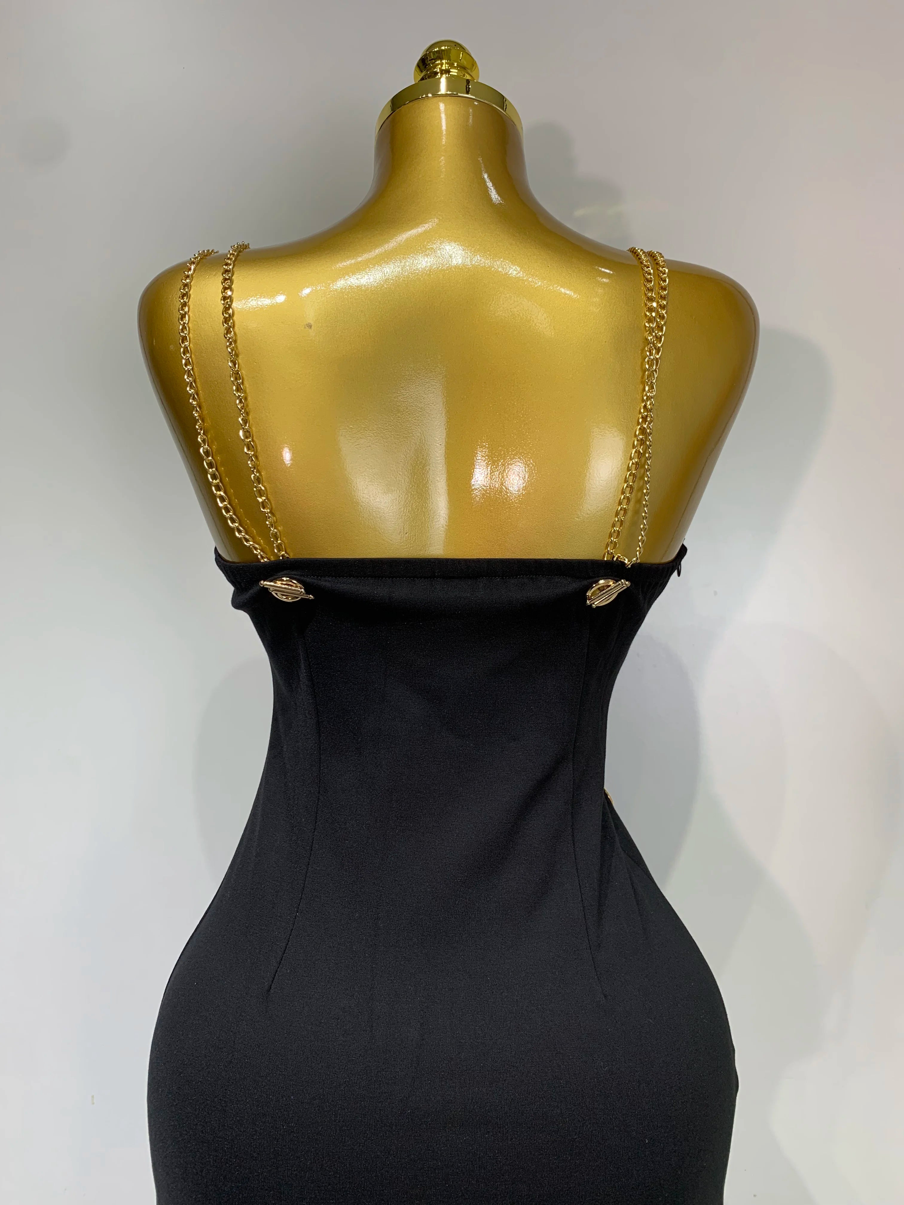 Women Sexy Sleeveless Square Colalr Chain Bodycon Maxi Long Dress Elegant Evening Party Fashion Celebrate Birthday Dress