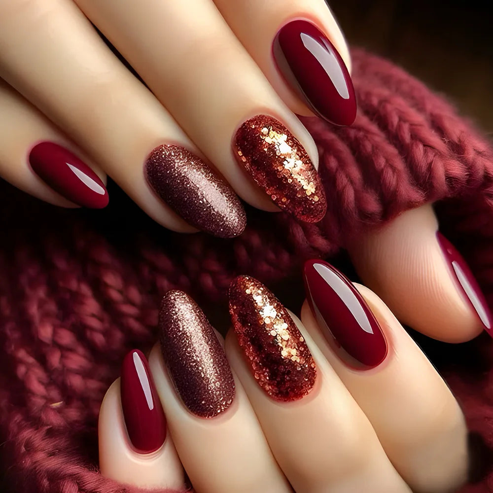 24pcs Romantic Valentine's Day Press on Nails Pink Love Couple False Nails Wearable Spicy Girl Square Head Fake Nails for Women