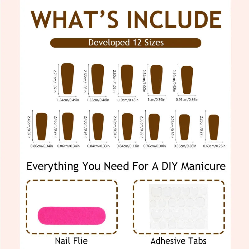 24pcs National Style Plum Blossom Painting 2D Flower Press on Nails Diamond Shape Simple Nails Full Cover Wearable False Nails