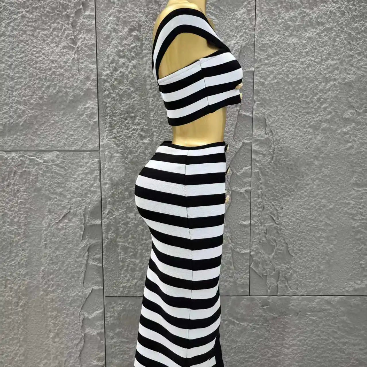 High Quality Women Sexy Slash Neck Off the Shoulder 2 Pieces Bodycon Long Bandage Dress Nightclub Party Bar Fashion Outfit