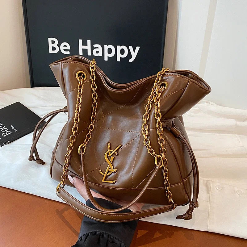 Luxury Exclusive Deluxe Women Tote Bag Vintage Leather Crossbody Bag High End Shoulder