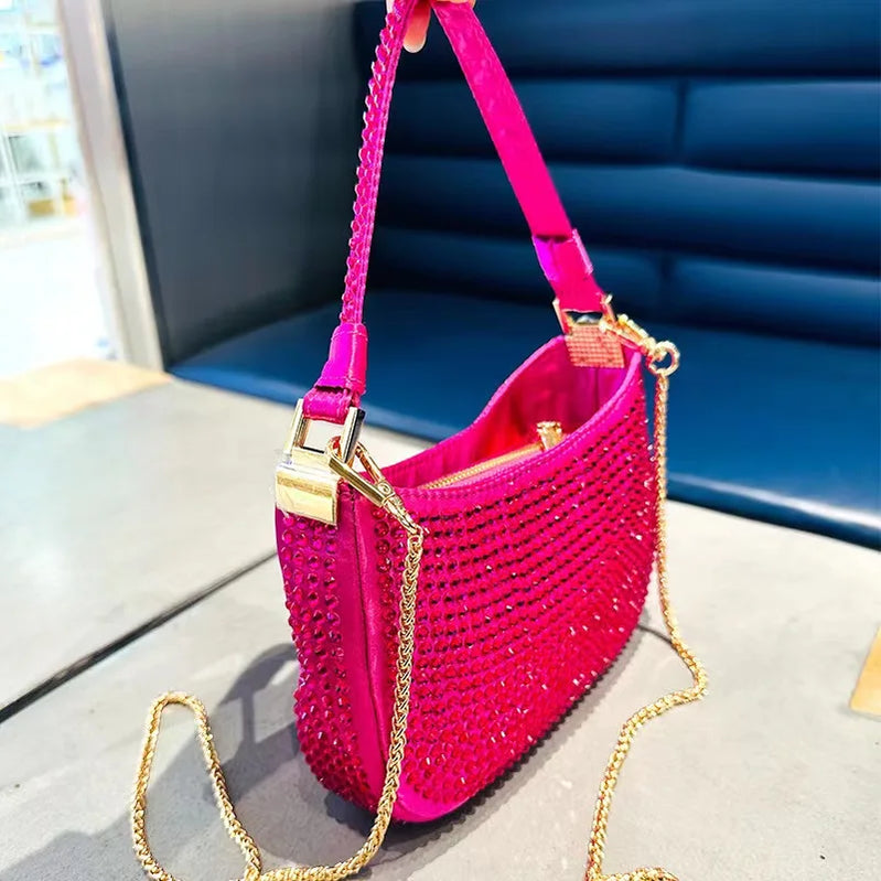 Fashion Purses For Women Luxury Designer Handbags Versatile Evening Clutch Bag Party Elegant Rhinestone Purse