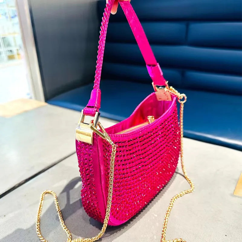 Fashion Purses For Women Luxury Designer Handbags Versatile Evening Clutch Bag Party Elegant Rhinestone Purse