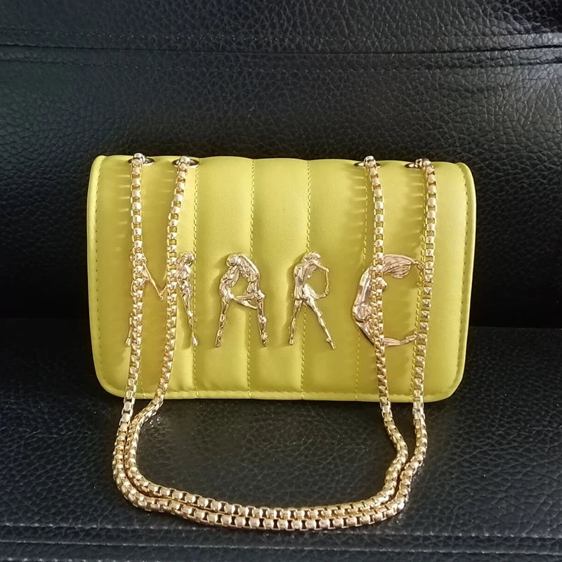 Luxury Quality Plush Crossbody Bags For Women Designer Brand Small Handbags Chain Shoulder Messenger Bags Ladies Purser Hand bag yellow