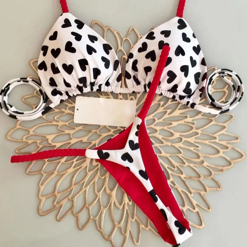 Swimwear Women Sexy Brazilian Bikini Set Thong High Waist Swim Suit Leopard Print Two Pieces Beach Wear Bathing Suits