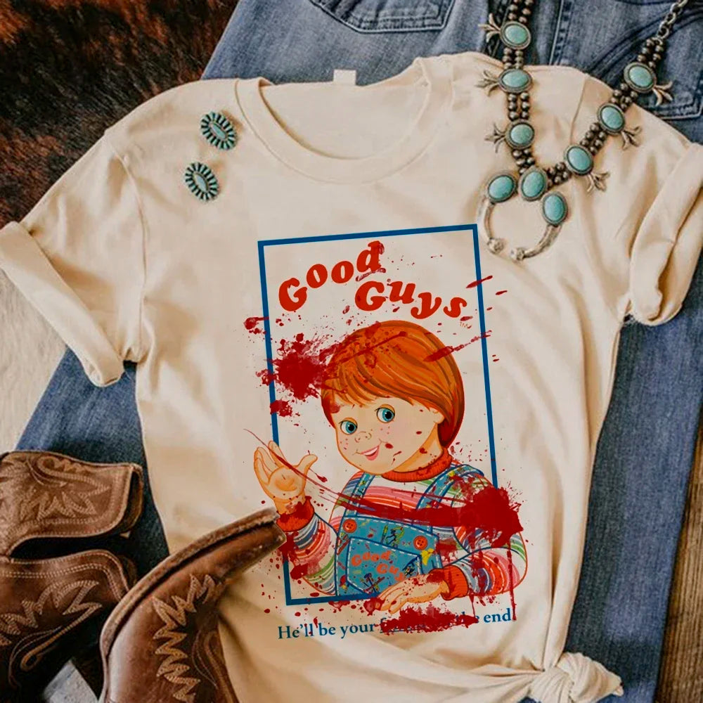 t-shirt Satan Halloween Horror Ghost tshirt women manga streetwear tshirt female harajuku streetwear y2k clothes 95524