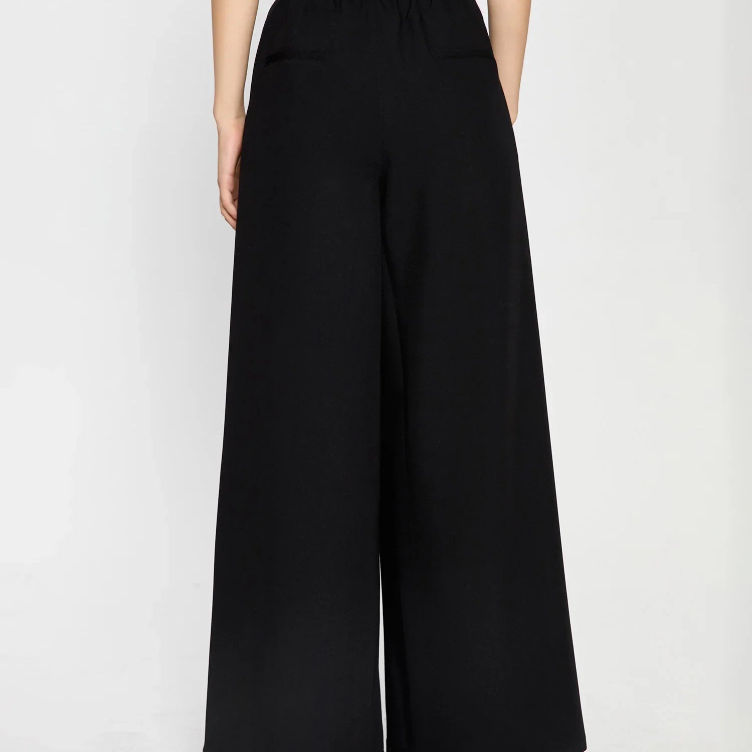 DUSHU Women Loose Full Length Trouser Temperament Black All-Match Female Autumn Long Pants Caramel Color Wide Leg Pant 24DS83256 black