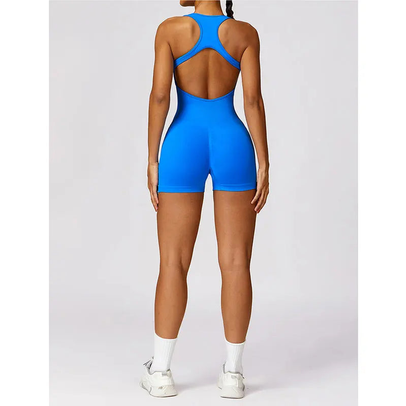 New Yoga Set Seamless Women's Jumpsuits One-Piece Gym Push Up Workout Clothes Fitness Bodysuit Sportswear Tracksuit Short Sleeve