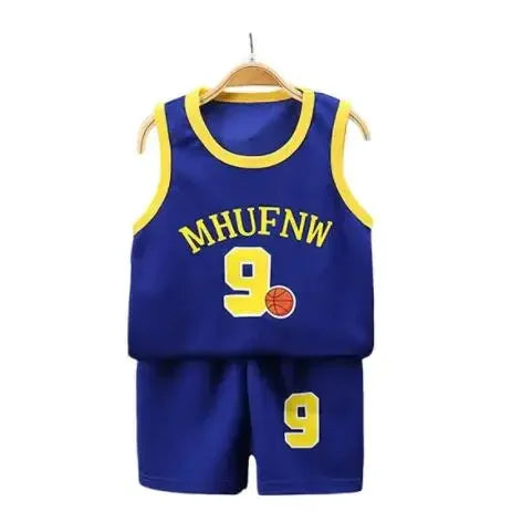 Children Sets Summer Sleeveless Basketball T-shirts Shorts for Children Clothing Quick-drying Sport Tank Tops Kids Clothes Type 6