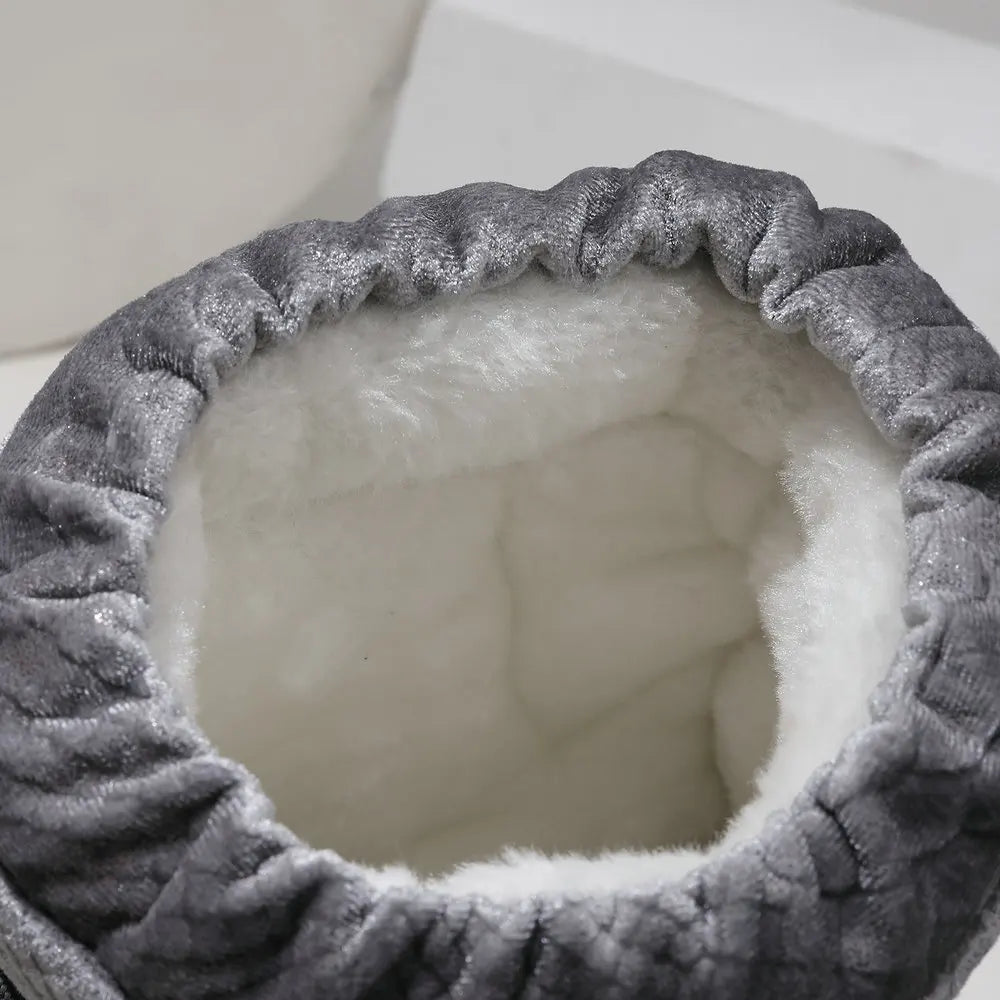 Women Snow Boots Winter Thick Cotton Shoes Female Fashion Platform Space Boots Ladies Fur Plush Ankle Boots Botas Mujer