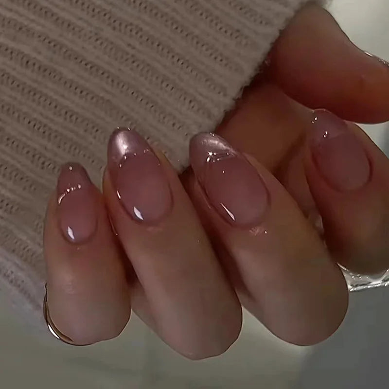 Unhas postiças simples vermelho vinho com cola, comprimento médio, amêndoa, unhas postiças, vestíveis, cabeça redonda, oval, cobertura total