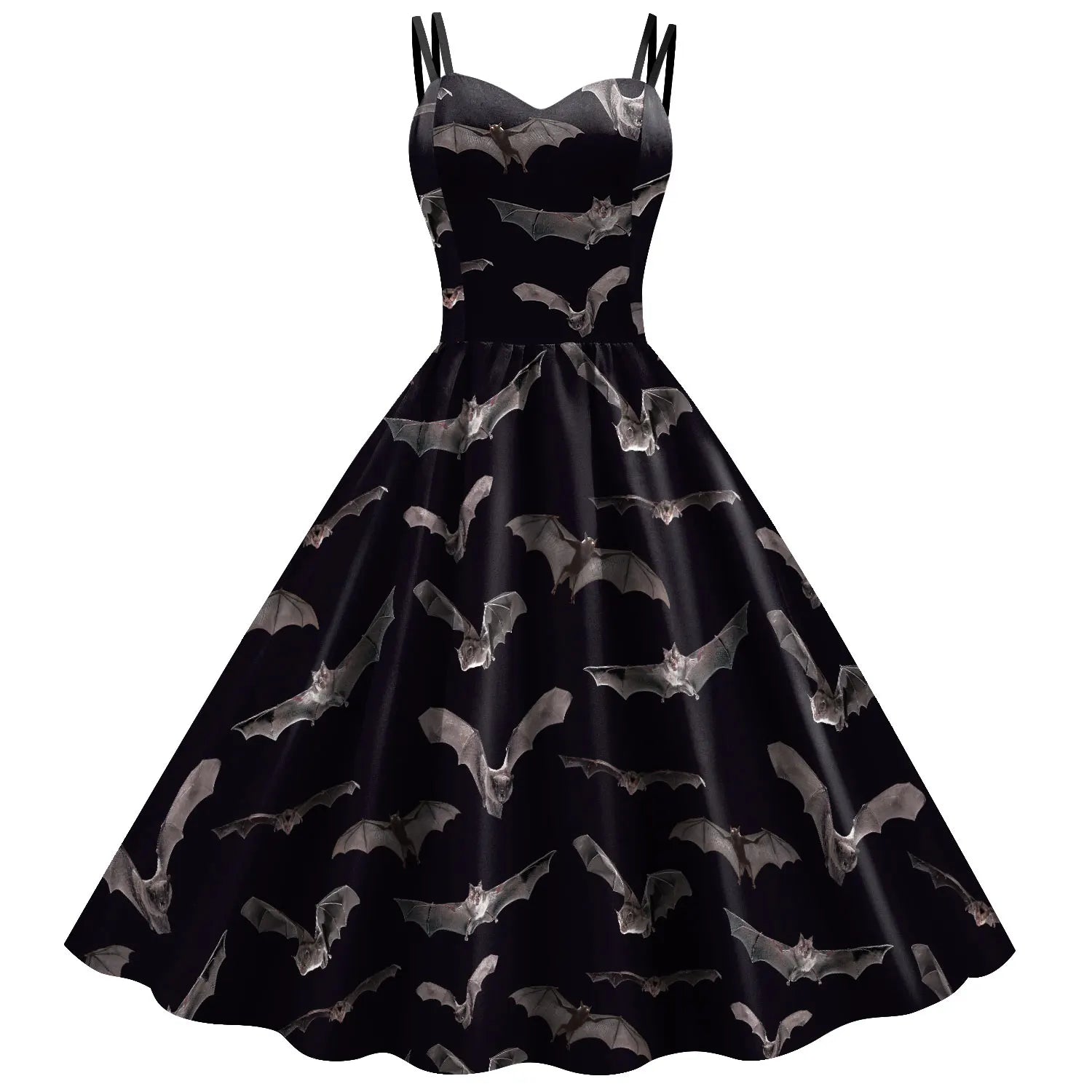Fancy Skeleton Halloween Women Dress Girl Carnival Party Dresses Female Goth Horror Costume Rockabilly Dress B361-1016