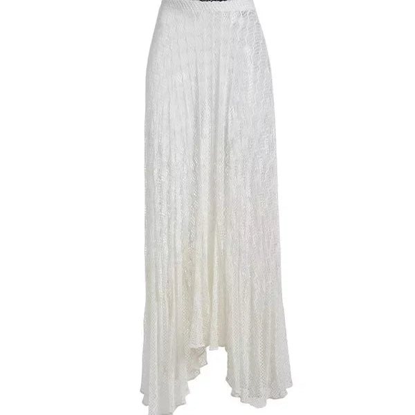 2023 Swimwear Women's V-Neck Mesh Long Sleeve Swimsuit Sexy Stitching Hollow Out Bikini Luxury Beachwear Sexy Bathing Suit Silver