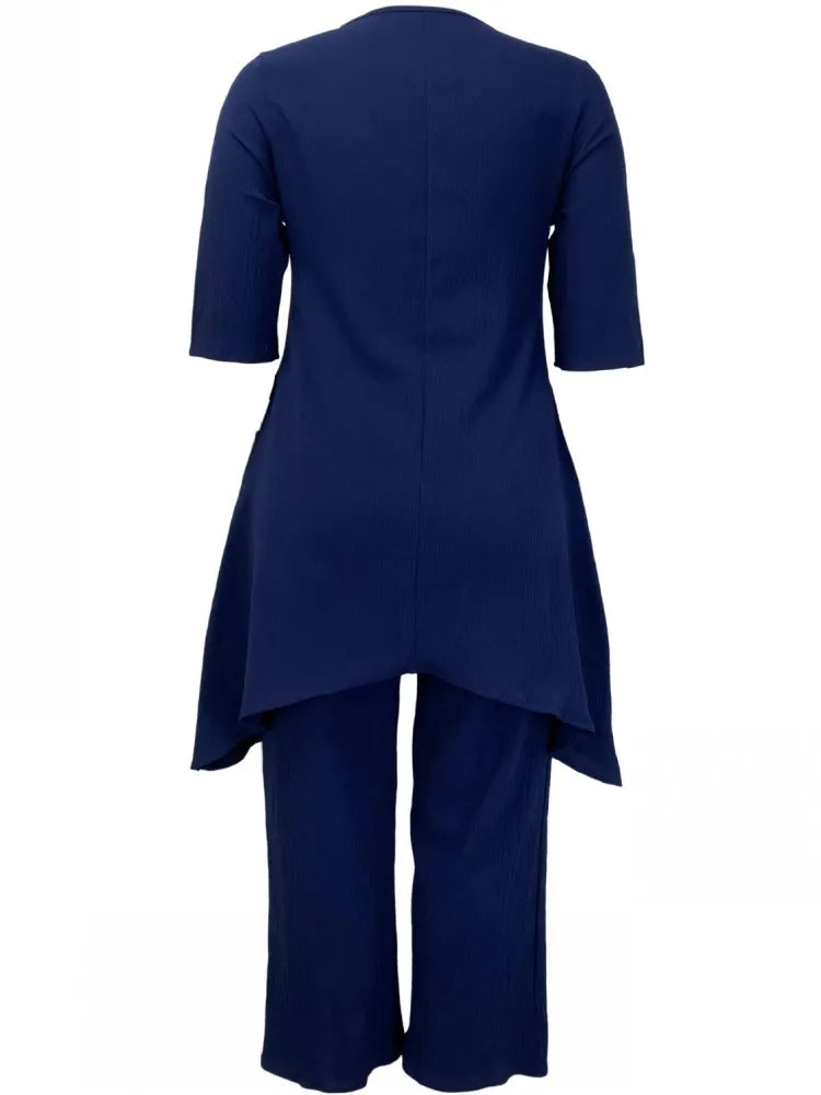 2 Piece Women Sets 2025 New Arrival Plus Size Spring Autumn Matching Sets Top And Pants Suits Outfits Oversized Clothing