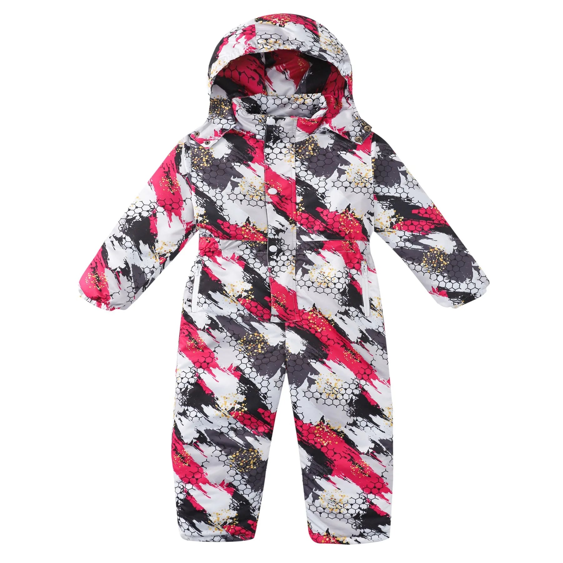 Boys&Girls Winter Outdoor Ski Suit Cartoon Warm Jumpsuit Thickened Waterproof and Snowproof Kids Clothes Toddler Girl Clothes 3183-2