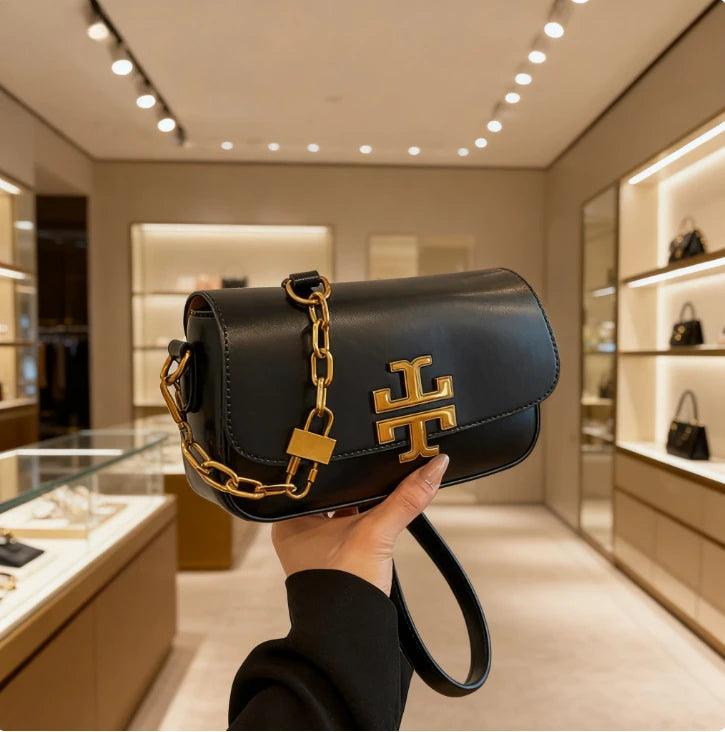 2026 Trendy Paris Diagonal Span Women's Bag Fashionable Versatile Chain Luxury Shoulder Bag Underarm Portable Small Square Bag