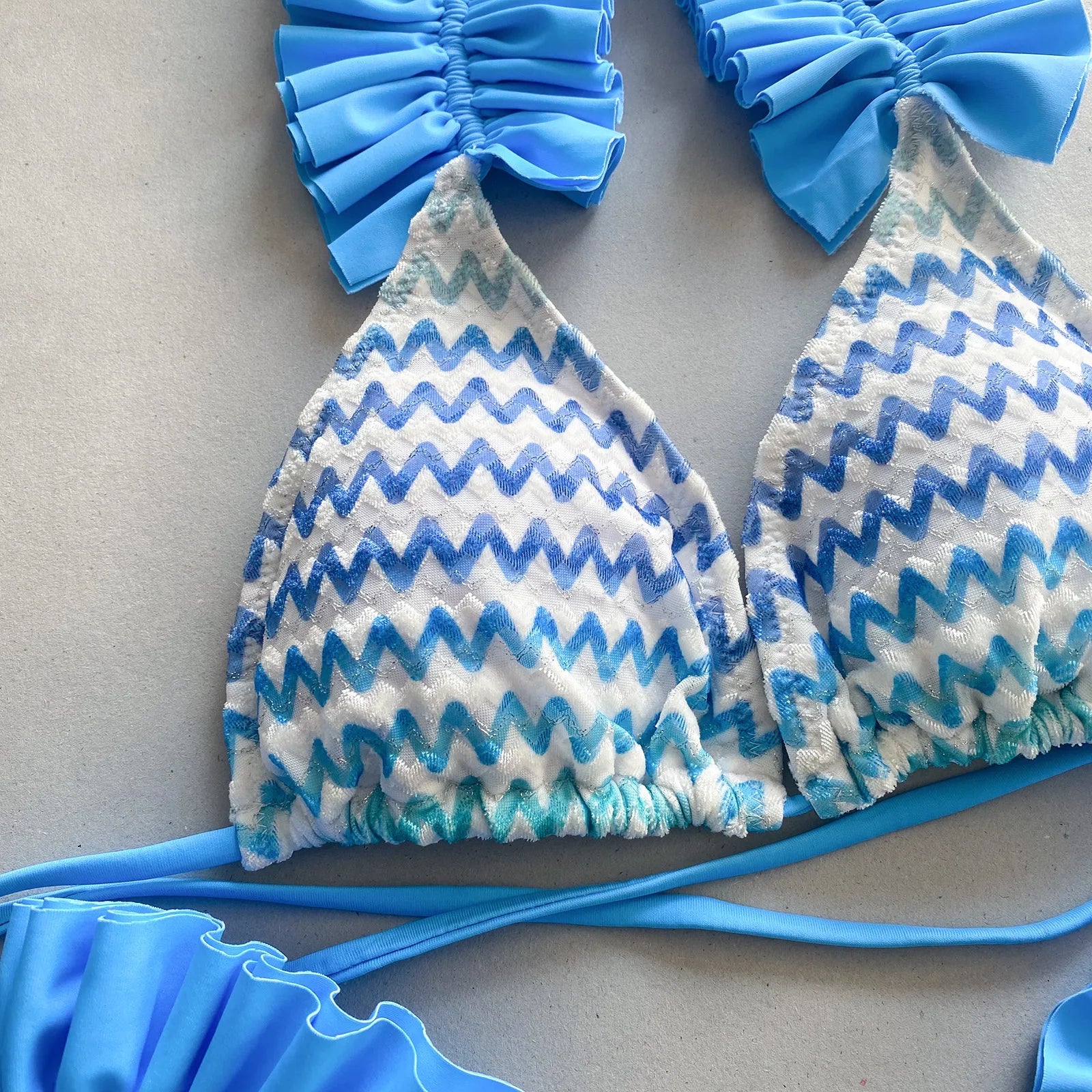 3 Pieces Bikini Women Swimsuit Female Swimwear Sexy Beachwear Swimming Suit Bathing Suit Bikini Set Skirt Zigzag Biquini