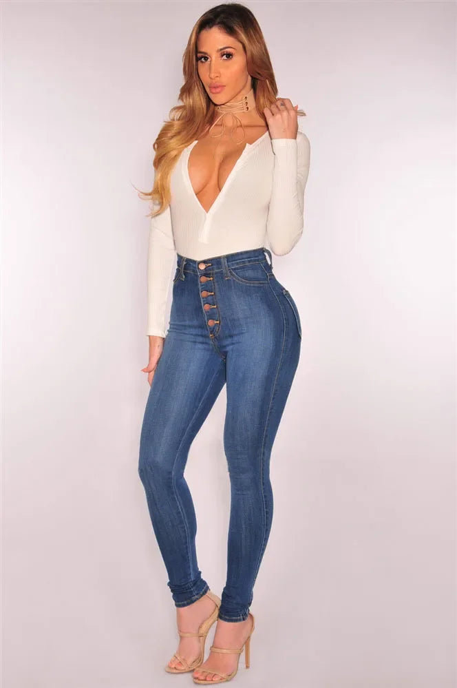 Denim Pants Blue Jeans for Women Slouchy Jeans Fashionable and Comfortable Women’s High-waisted Stretchy Slim Fit