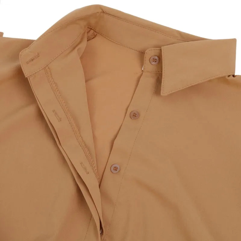 Women Dress A-Line Chiffon Casual Fashion Short Sleeve OL Dress With Belt Dresses