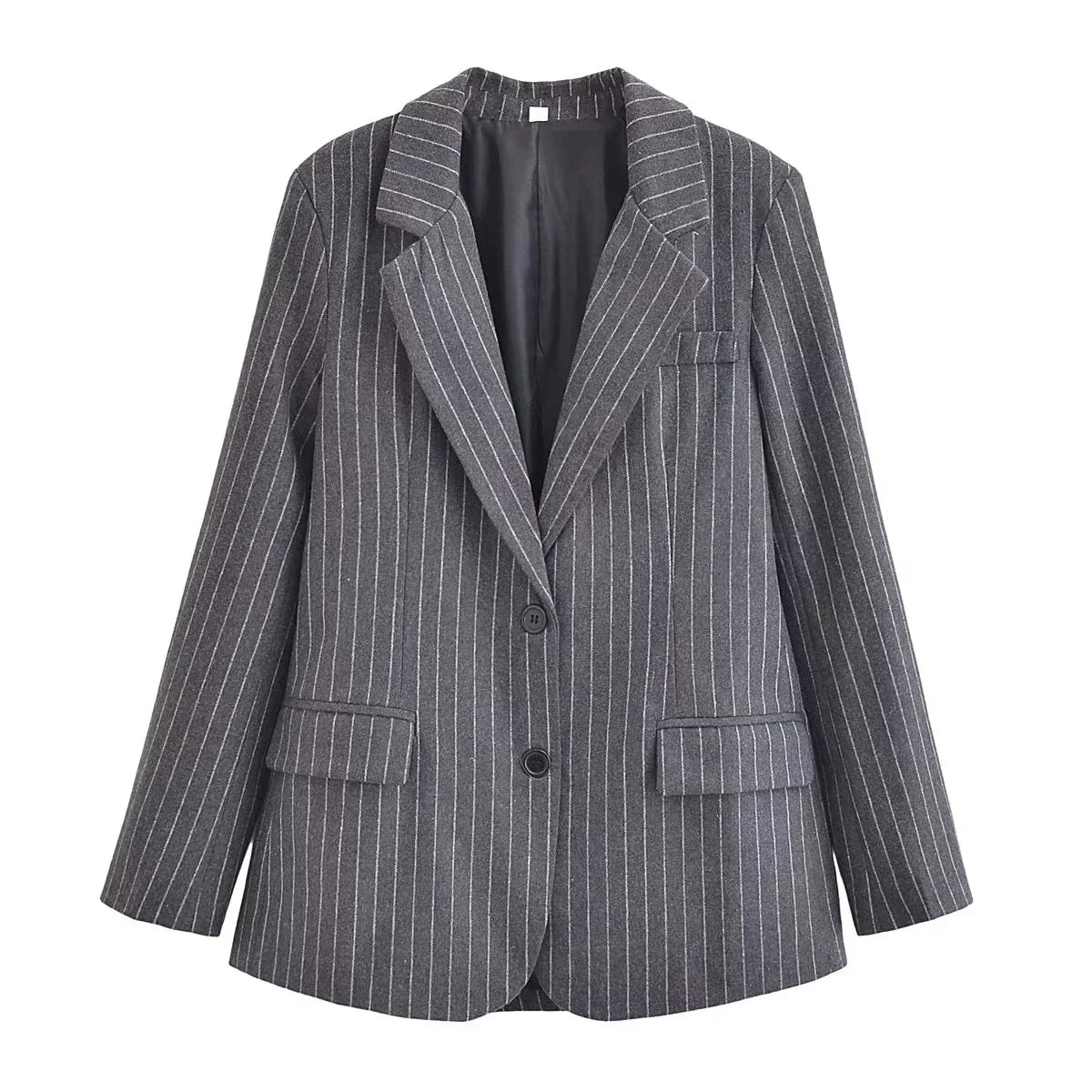 Spring Women Pinstripe Pleated Mini Skirt Sets For Women 2 Pieces Blazer Coat Women Suits New Two Piece Women Outfit jacket-GRAY