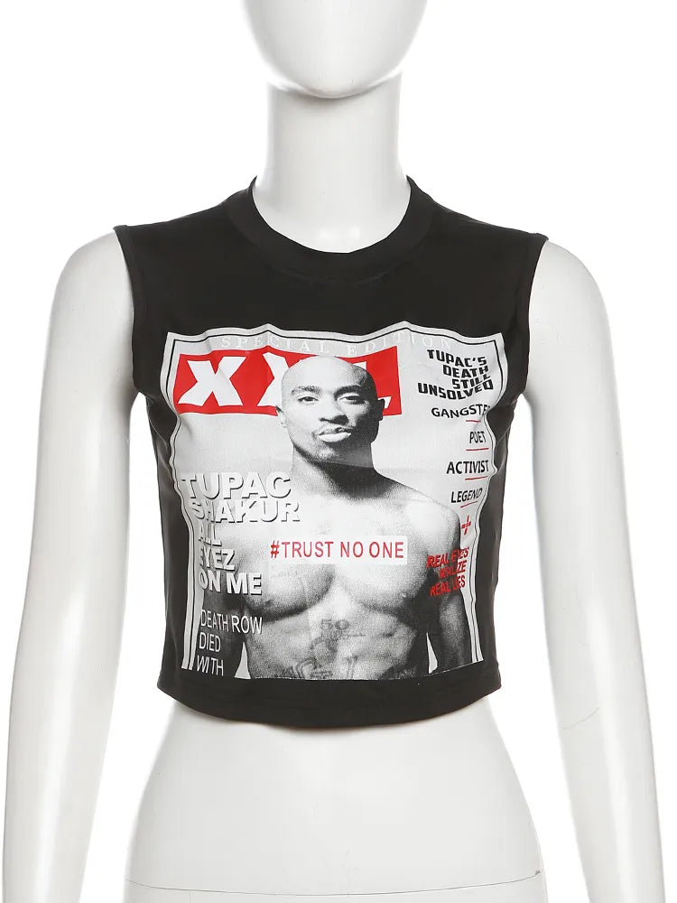 Weird Puss Classic Print Women Tank Tops Sleeveless Pullover Hipsters Hip Hop Streetwear Y2K Causal Basic Wild Comfortable Vest