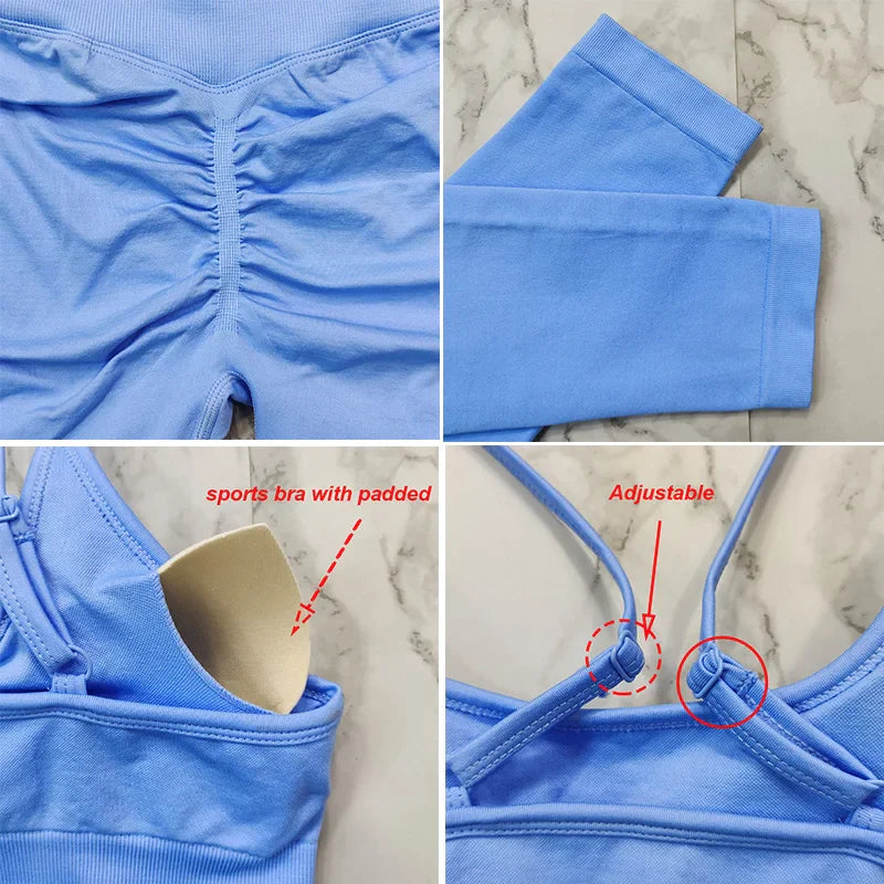 Sportswear Women Seamless Sports Clothing Fitness Suit Yoga Set Workout Clothes For Women Gym Outfit Wear Tracksuit Activewear