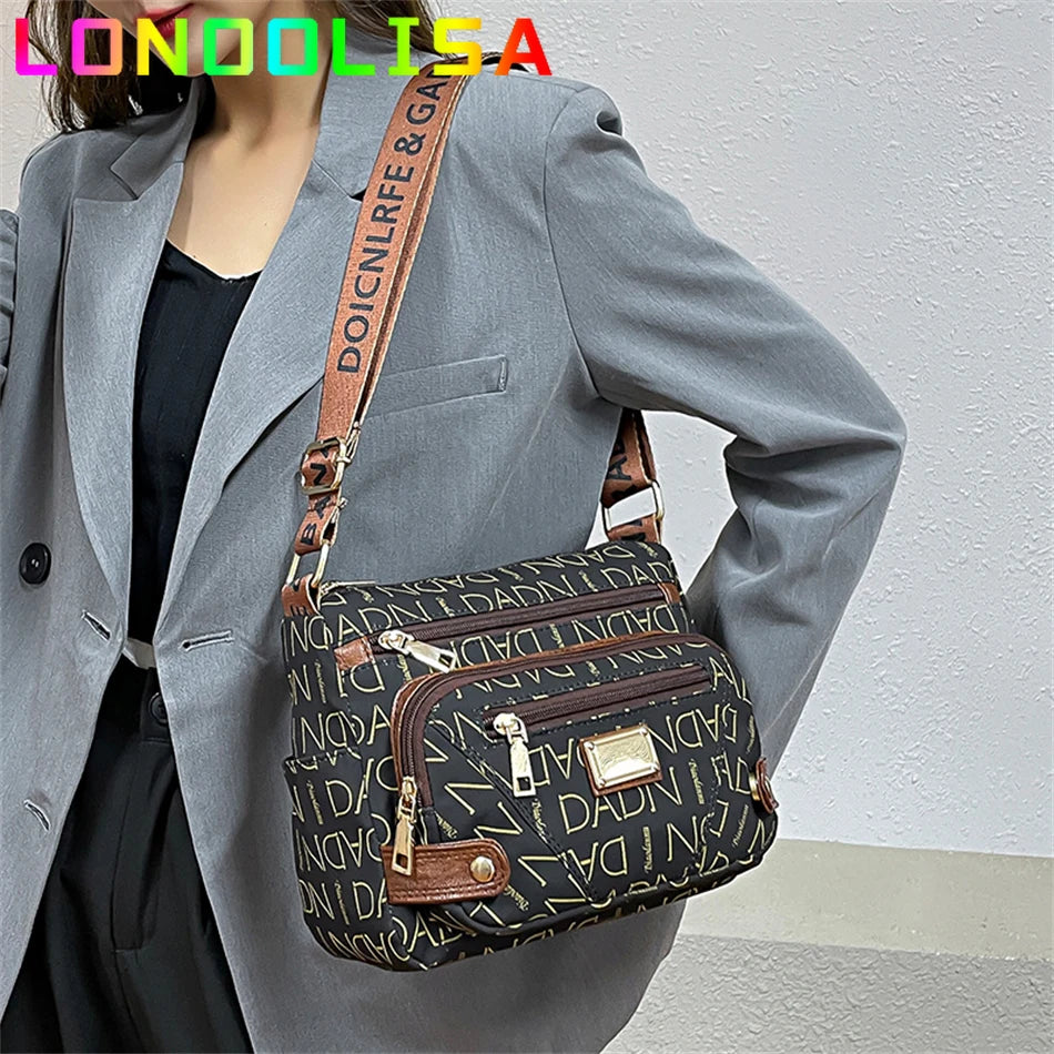 Vintage Women's Messenger Bag Ladies Crossbody Shoulder Shopper Sac A Main Many Pockets Female Handbags and Purses