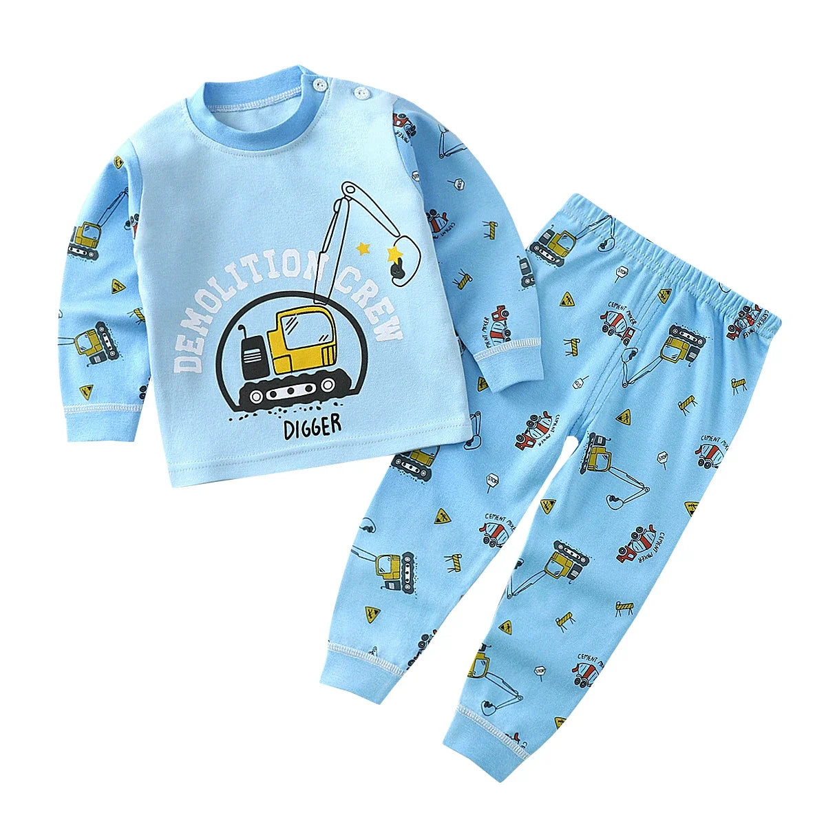 Children Sets Kids Clothes Boys Girls Suit Pajamas Children Clothinng Pants Cartoon Autumn Winter Sleepwear Outfits Cotton Style 1